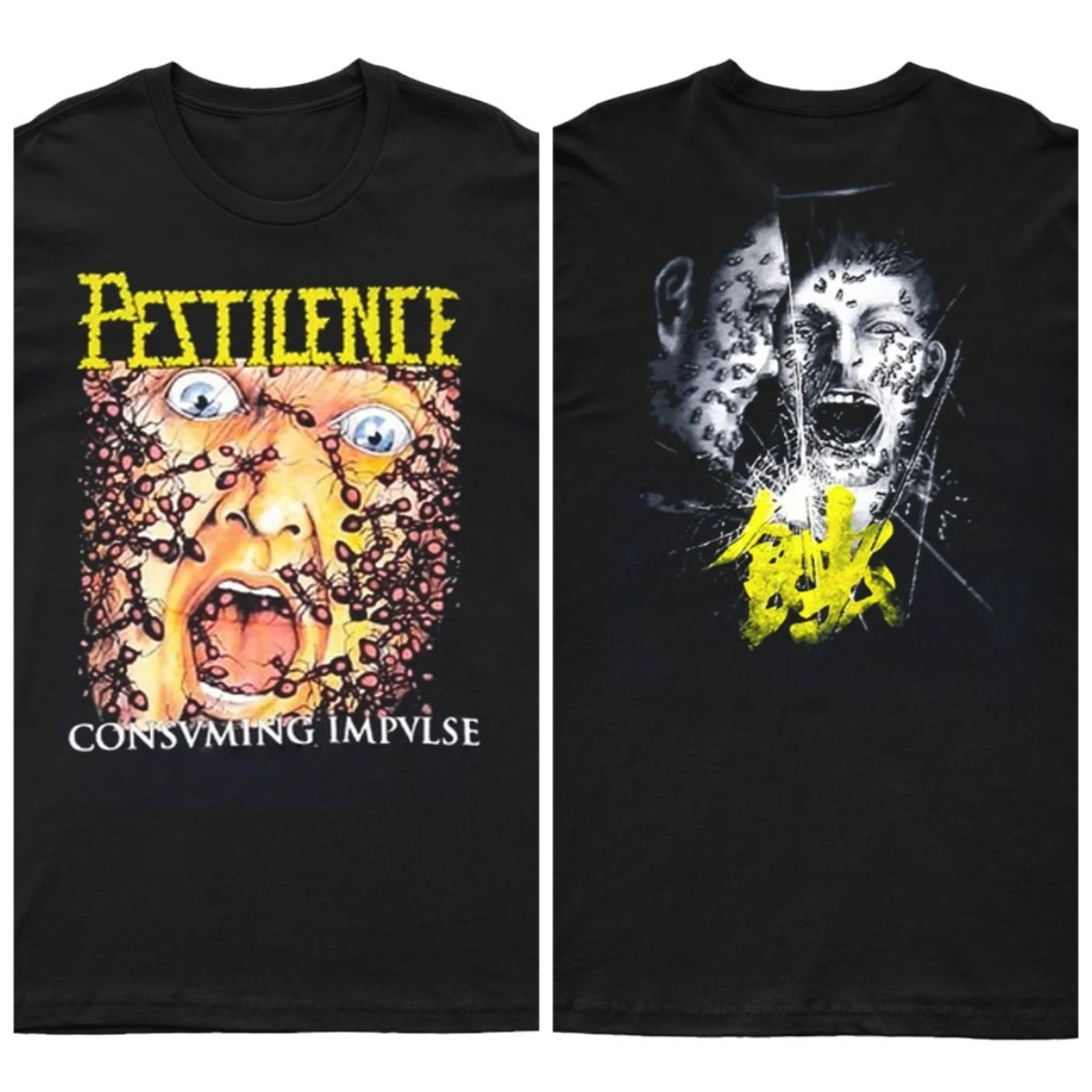 

2025 New PESTILENCE - CONSUMING IMPULSE CHINA VERSION Printed Unisex Street Fashion Trend Short Sleeved Pure Cotton Round Neck
