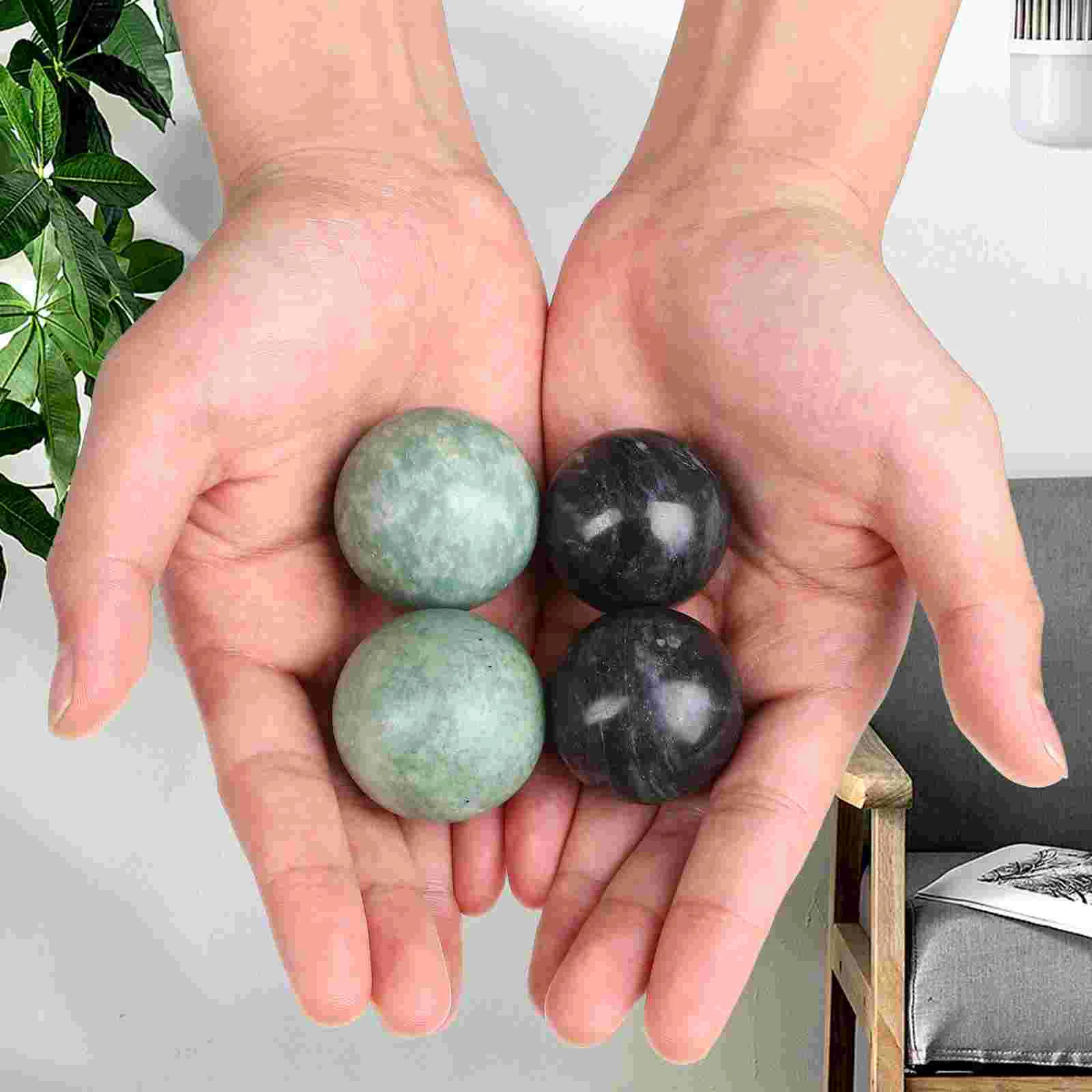 Round Chinese Health Balls Marble Massage Tool Trigger Point Hand Balls