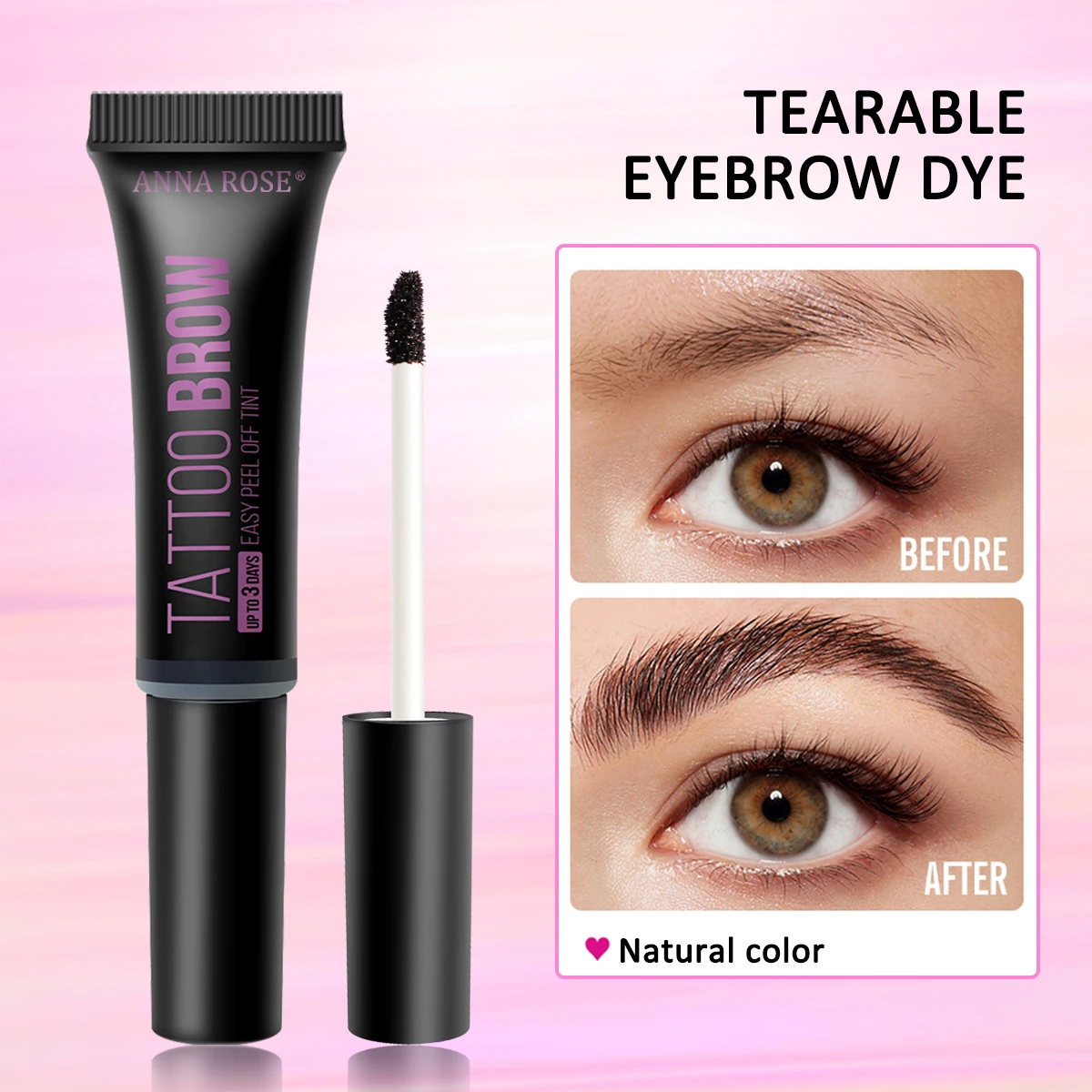 Tearable And Tear Resistant Eyebrow Dye,Long-Lasting Waterproof Non Fading,Naturally Suitable For Lazy People To Dye Eyebrows