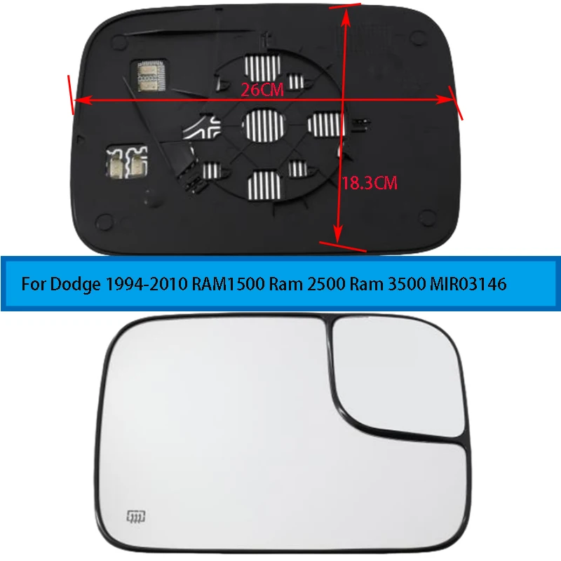 For Dodge 1994-2010 RAM1500 Ram 2500 Ram 3500 MIR03146 Car rearview mirror Heated Car mirror OEM L5161011AA R5191036AA 1PCS NEW