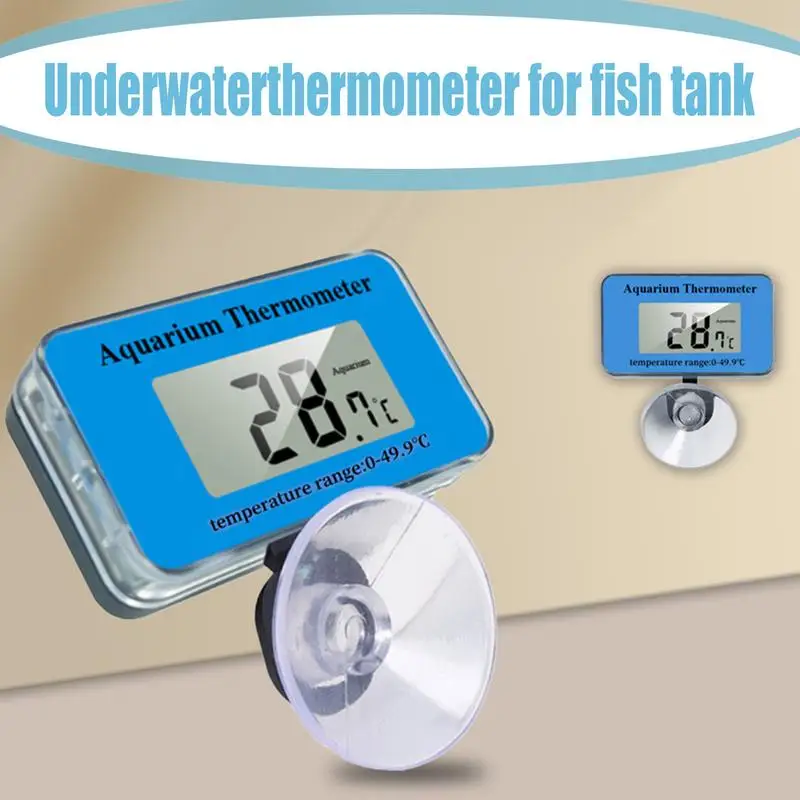 Fish Tank Thermograph Gauge Accurate Digital Aquarium Temperature Meter Aquarium Fish Tank Accessories LCD Display Terrarium