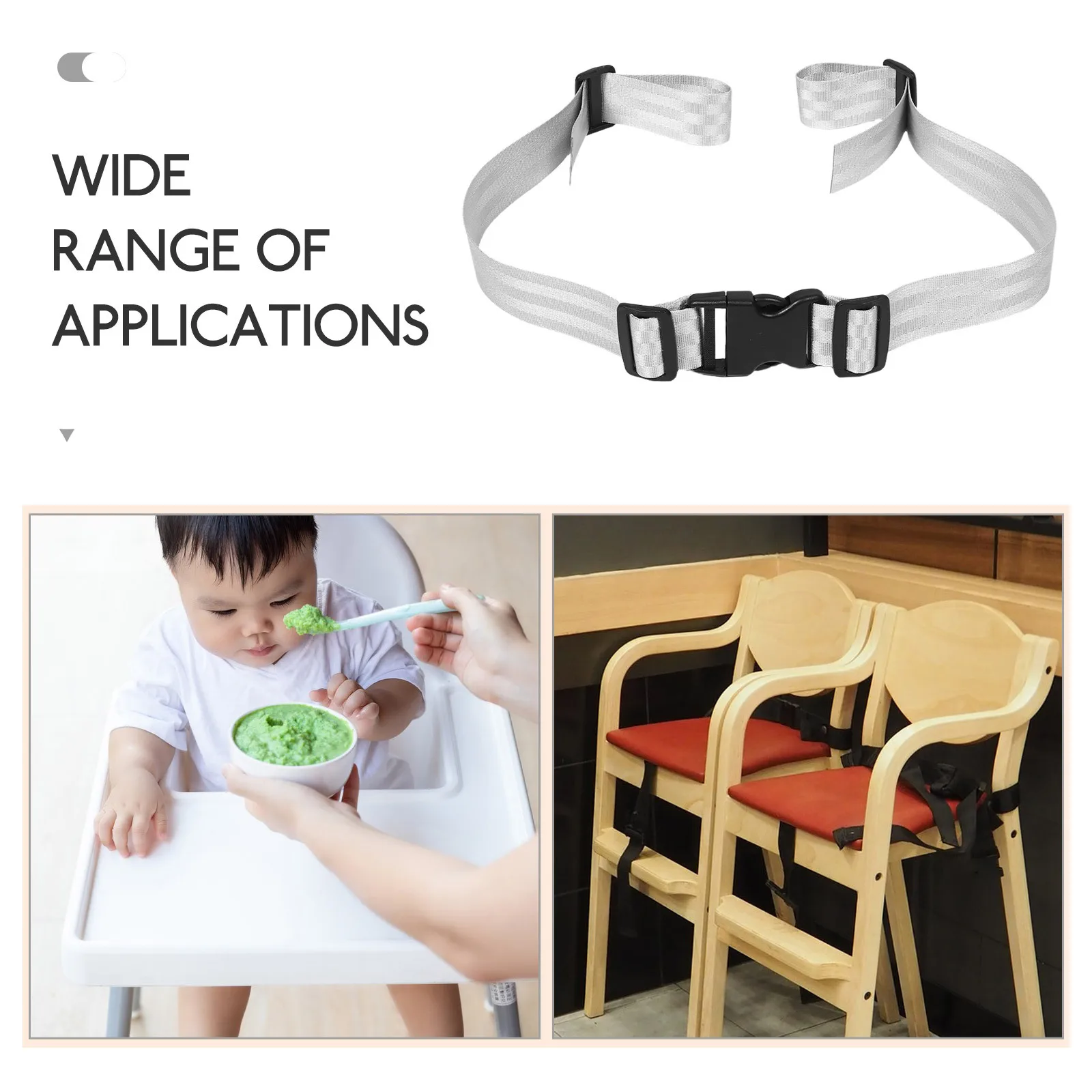 3 قطعة كرسي مرتفع للأطفال أشرطة أمان قابلة للتعديل عالمية للأطفال الرضع مقعد تسخير محمول مضاد للانزلاق حزام آمن لعربة الأطفال