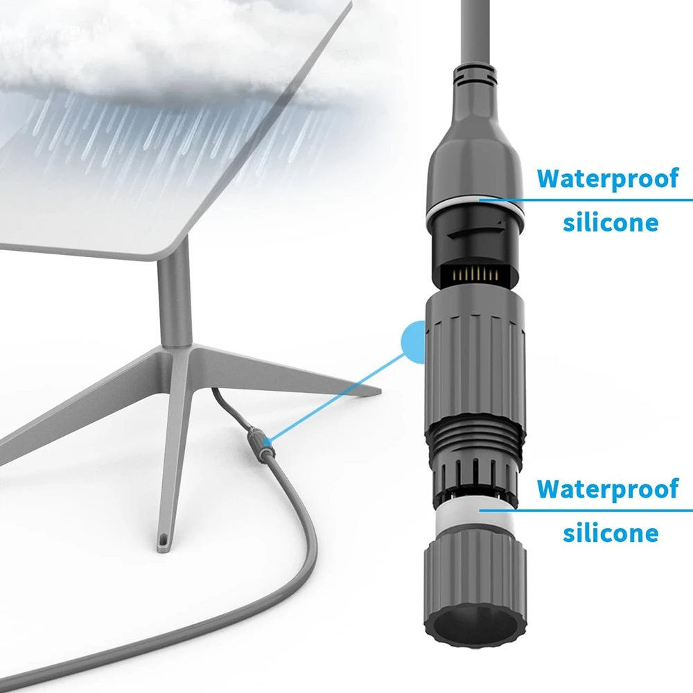 Ethernet Adapter Extension Cable for Starlink Gen2 Electric Wire Connecter SPX Plug To RJ45 Waterproof Extension Power Cord