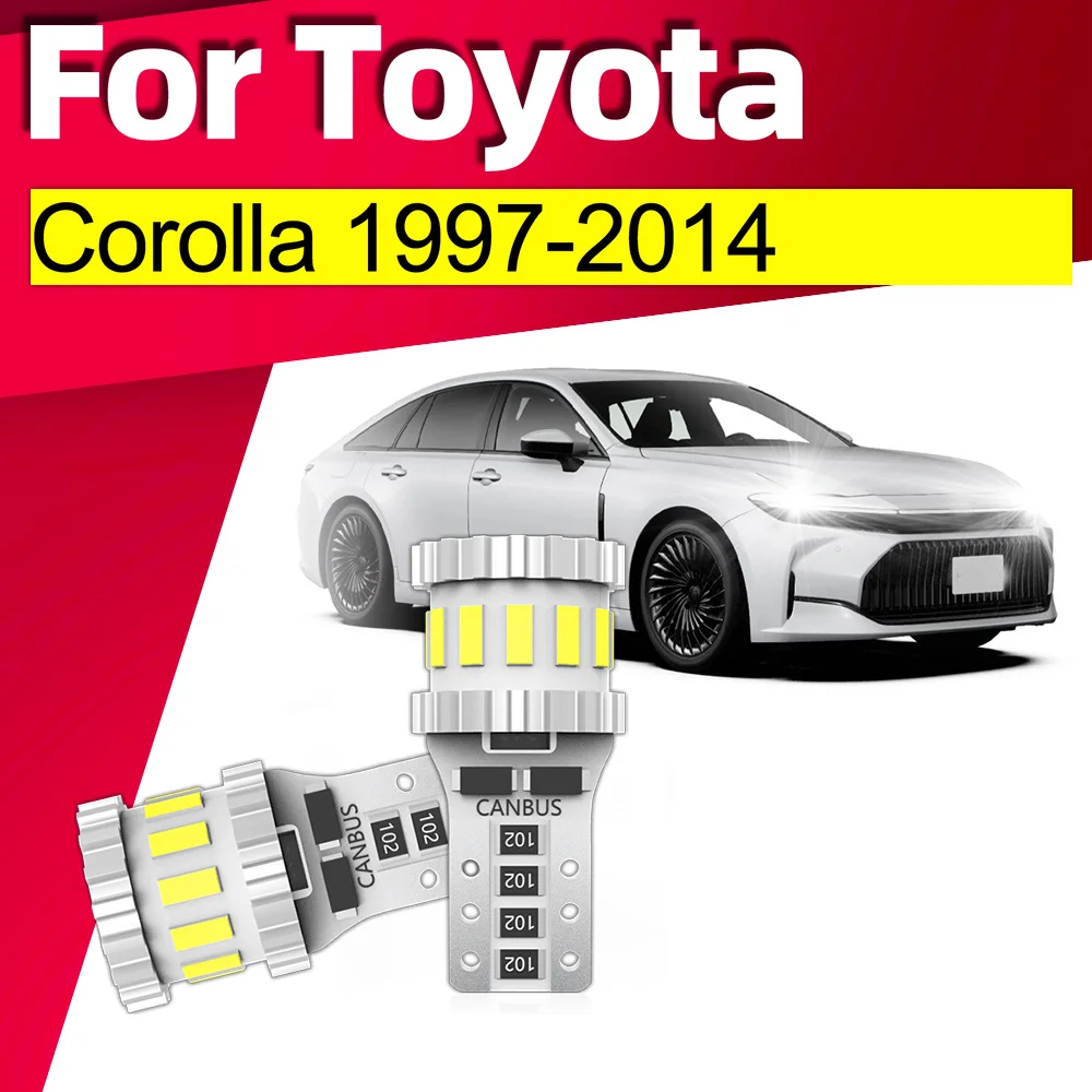 

2x для Toyota Corolla 1997-2014 2013 2012 2011 2010 2009 2008 2007 T10 W5W светодиодные лампы габаритных боковых габаритных огней