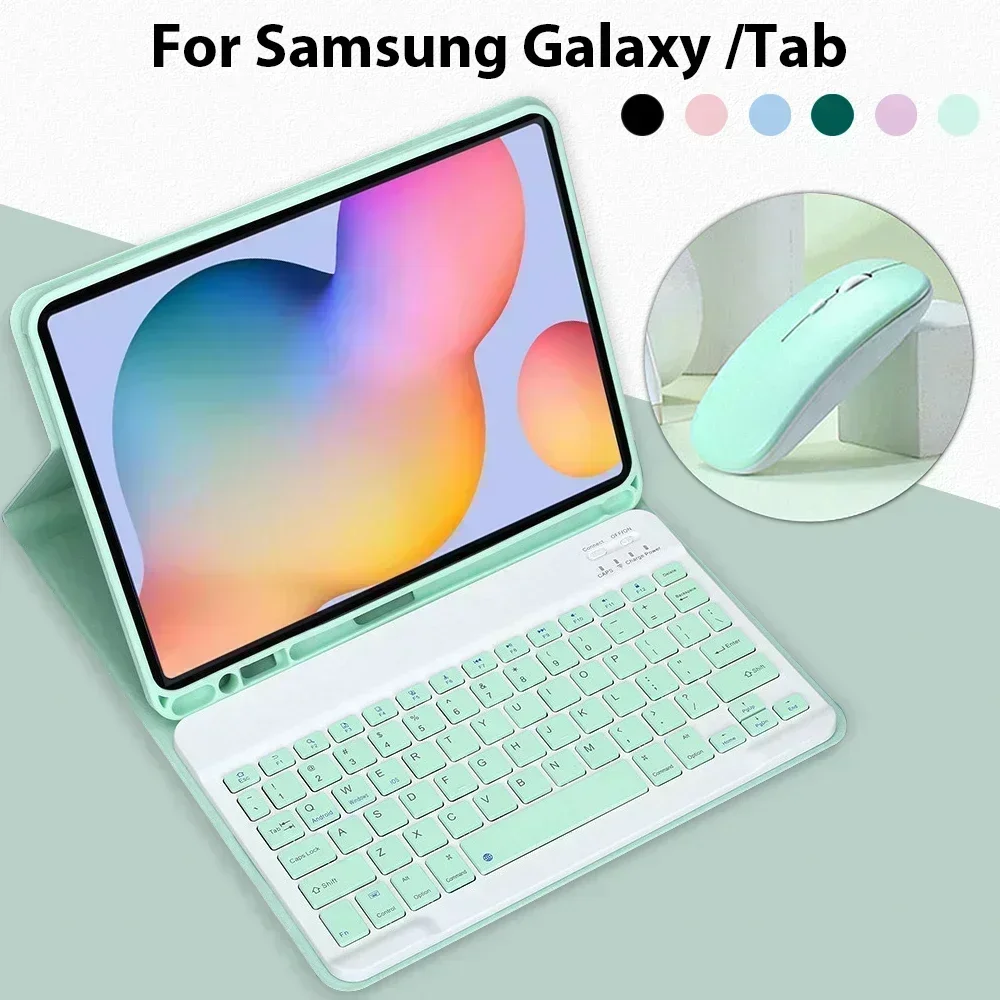 For Samsung Galaxy Tab S6 Lite 10.4 Inch Case with Keyboard Ipad Accessories  Bluetooth Wireless Keyboard And Mouse Trackpad