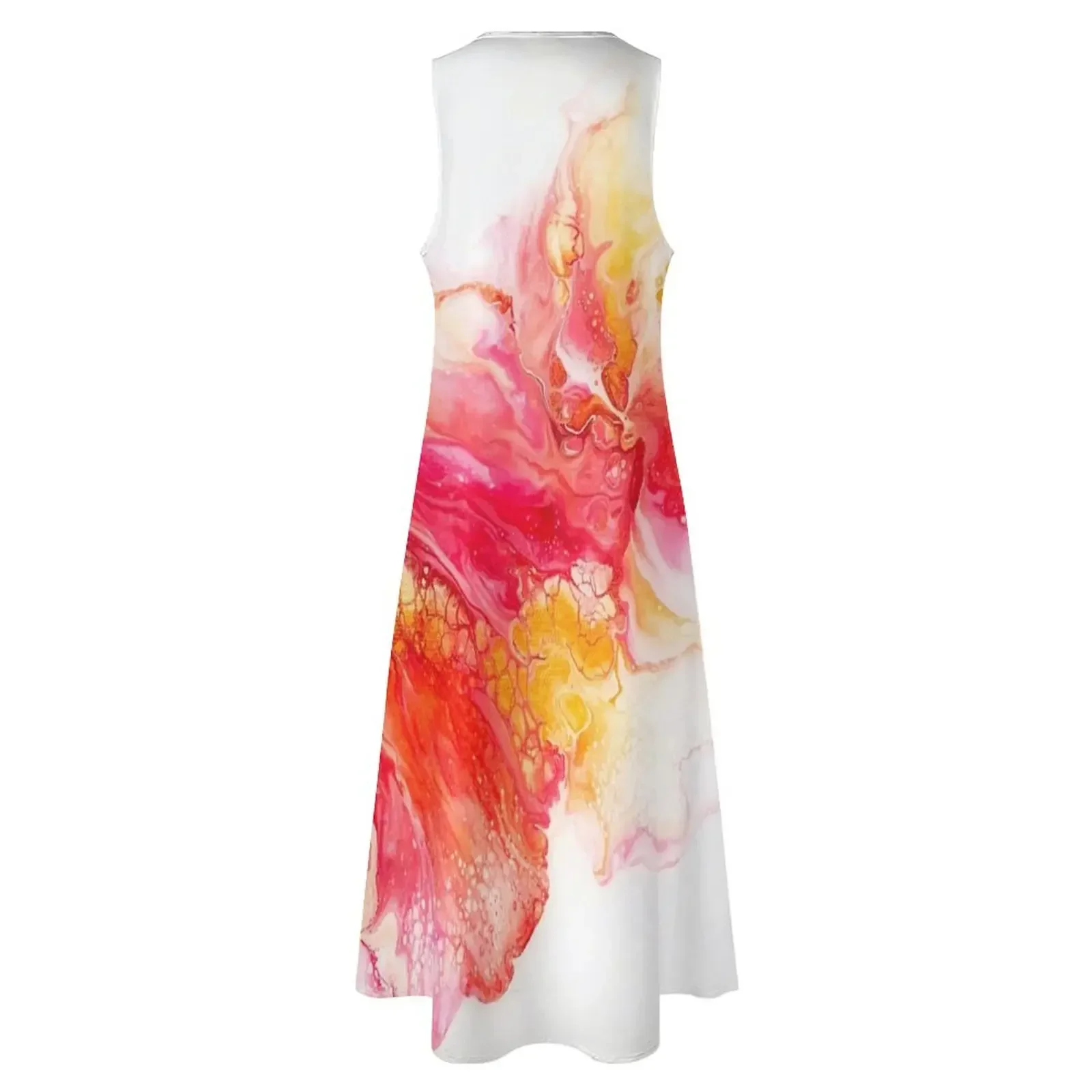 เดรสยาวสีชมพูสดใสสำหรับผู้หญิง ชุดเดรสฤดูร้อน ชุดเดรสออกงาน ชุดเดรสหรูหราสำหรับผู้หญิง ชุดเดรสสำหรับงานพรอม