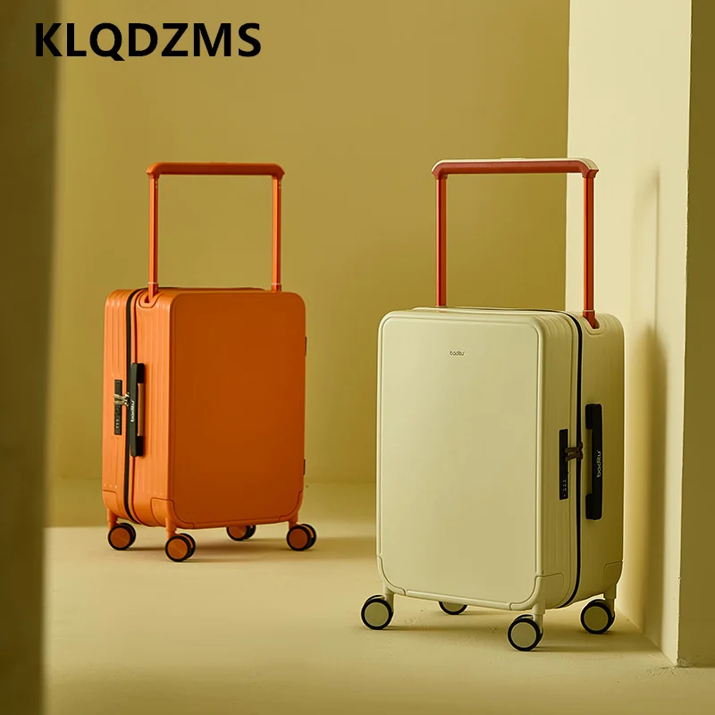 KLQDZMS Rolling Suitcase ABS + PC Boarding Box Multifunctional 18