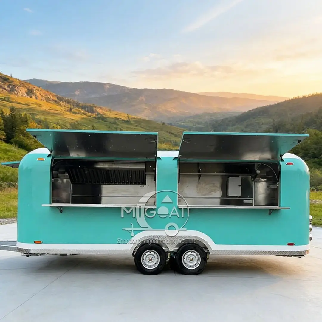 Multifunctional Dual-Window Mobile Food Truck Outdoor Catering Trailer for Night Markets And Events