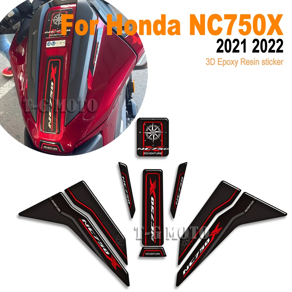 

Для Honda NC 750X 750X NC750X 2021 2022 мотоциклетная боковая накладка на масляный бак, комплект наколенников, защитные наклейки на бак, наклейки