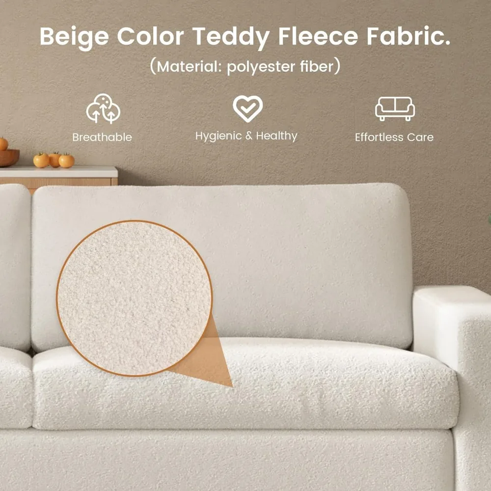 Удобный 2-местный двухместный диван с глубокими сидениями, толстыми подушками и подлокотниками для современной домашней гостиной