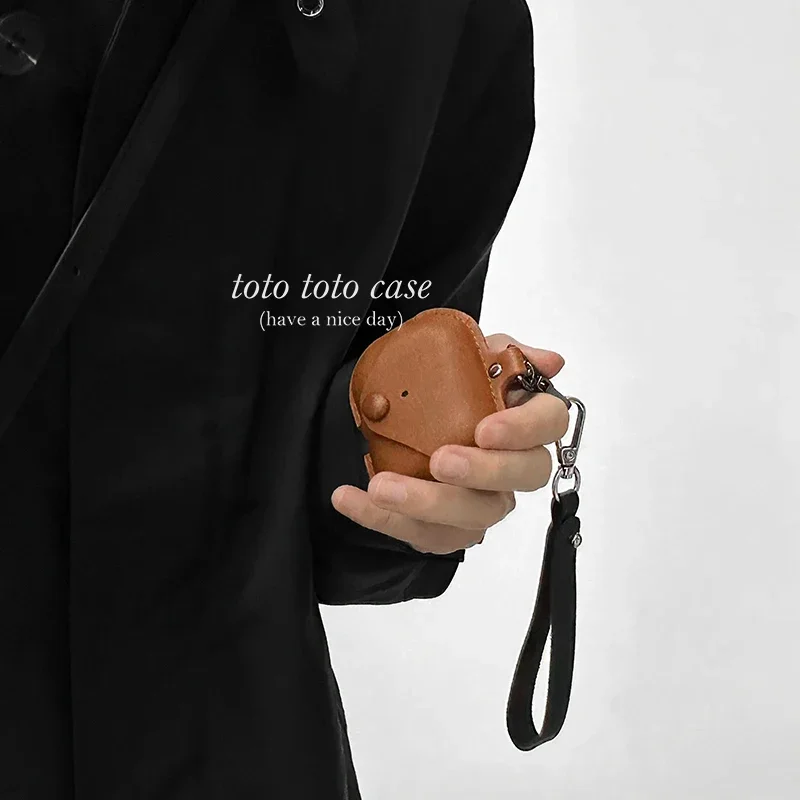 Funda protectora de cuero Retro para auriculares AirPods 2/3, accesorios para auriculares, protección anticaída