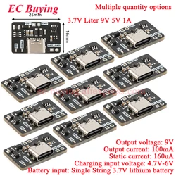 1Pc-20Pc 3.7V Liter 9V 5V 1A Multimeter Modified Type-c USB 18650 Lithium Battery Charging Boost Discharge Adjust Charger Module