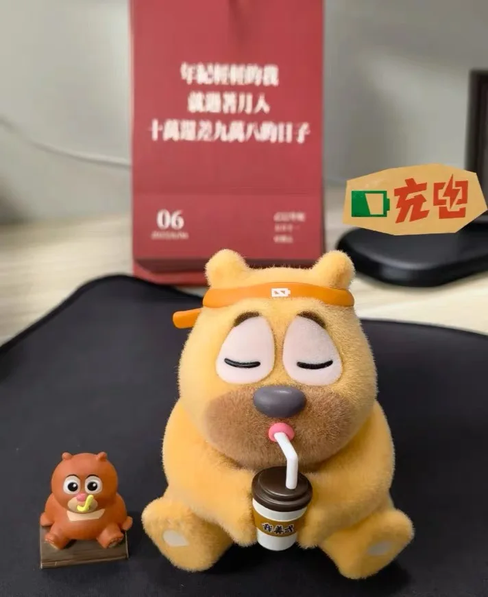 بقعة حقيقية جزء الوقت الدببة اليومية الدب يخطو الدب الكبير اثنين من أشكال متعددة الألوان أنيمي الشكل هدية سلسلة نموذج الحلي