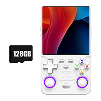 New R36 Ultra Retro Handheld Video Game Console 128GB 20000+ Games 4.0 Inch Screen 3D Joystick Linux Portable Game Player D
