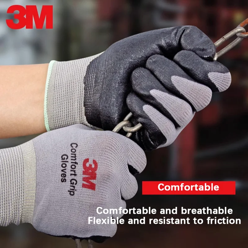 3M Protective Gloves Wear-resistant and non-slip Work Gloves Nitrile Coated Industrial Gloves Safety Protection image 2