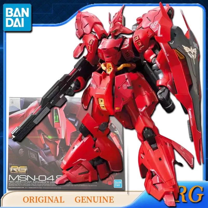 Bandai Original Genuine GUNDAM RG MSN-04 SAZABI Anime Action Figures Toys for Boys Girls Kids Gift Collectible Model Ornaments