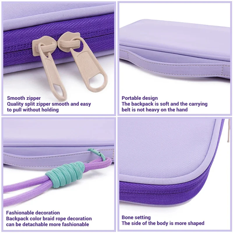 Handbag Case for iPad Samsung Xiaomi Lenovo 11-13in Sleeve Bag Cover Fashion Shockproof Protective Pouch Multi Pockets