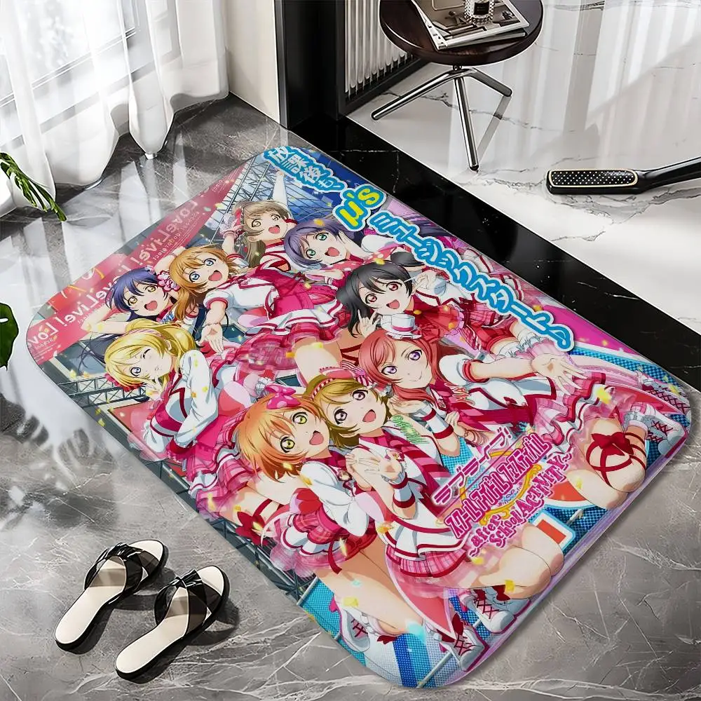 

Love Live School Idol Floor Mat Printed Large Carpets Room And Bedroom Carpets Bathroom Anti Slip Door MATS Small Carpets