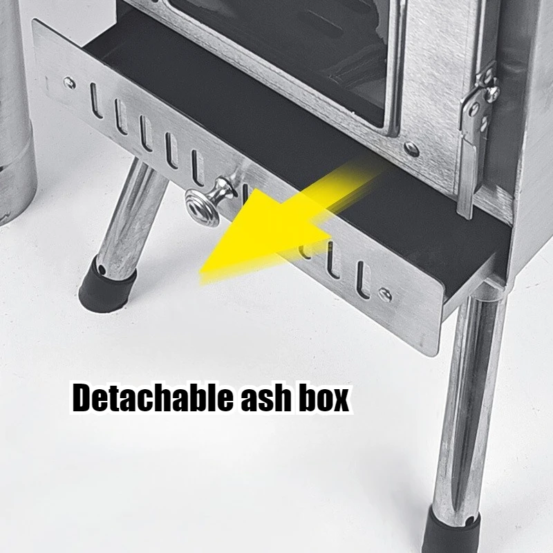Outdoor Thickened Stove Stainless Steel Durable High-temperature Resistant Multifunctional Stoves Convenient Camping Supplies