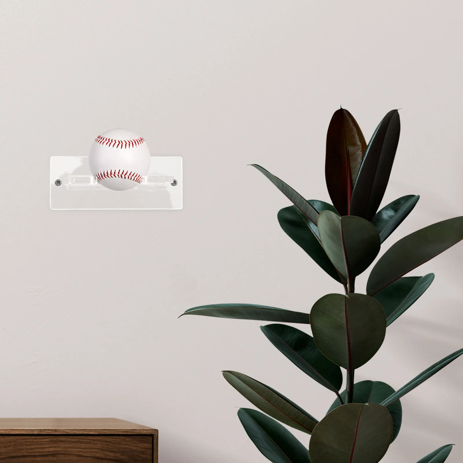 Baseball Bat Holder Wall Mounted Clear Acrylic Vertical Softball Bat Display Rack Storage Stand Home Decor
