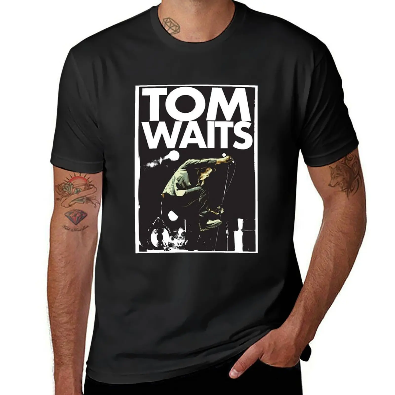 

Tom Waits T-Shirt oversizeds anime t shirts blue archive croswit shirt man heavyweight t shirts for men