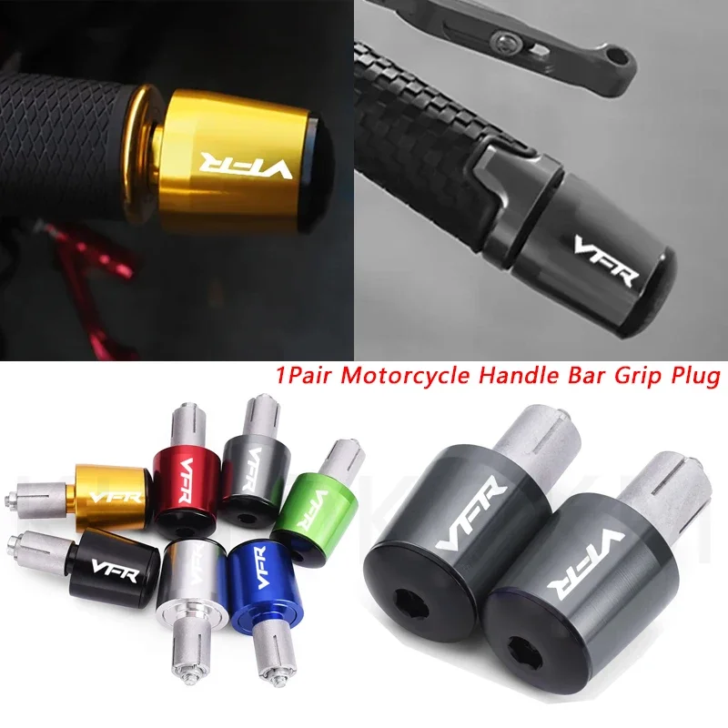 2PCS Motorcycle grip handle bar End Handle Bar Grips Cap For Honda VFR800 VFR1200 VFR750F VFR 800F 800X VFR 800 750 1200 F