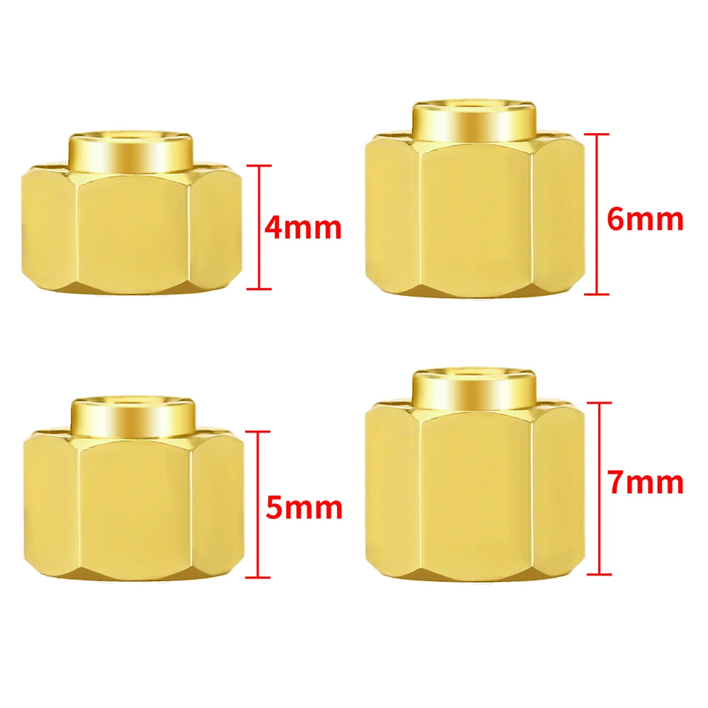 YEAHRUN Brass Wheel Hex Hub Extenders Adapter 4/5/6/7mm for 1/18 RC Crawler Car TRX4M Bronco Defender Upgrade Parts