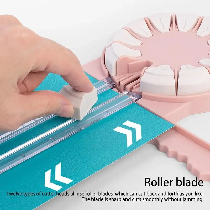 12 In 1 360 RotaryCircular Paper Cutter Knife DIY Handmade Compass Knife Cutting Edge Artifact Scrapbooking Cards Cutters
