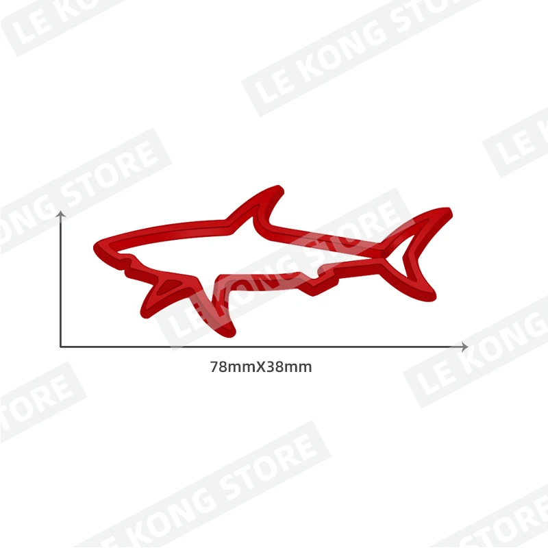 Hollow Fish Shark Badge Car Head Trunk Body Sticker Emblem Accessories For Skoda Opel Jaguar Toyota Jeep Metal Car Styling