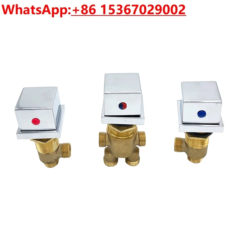 

Three-piece water separator hot and cold water switch, bathtub split type all-copper faucet fittings valve