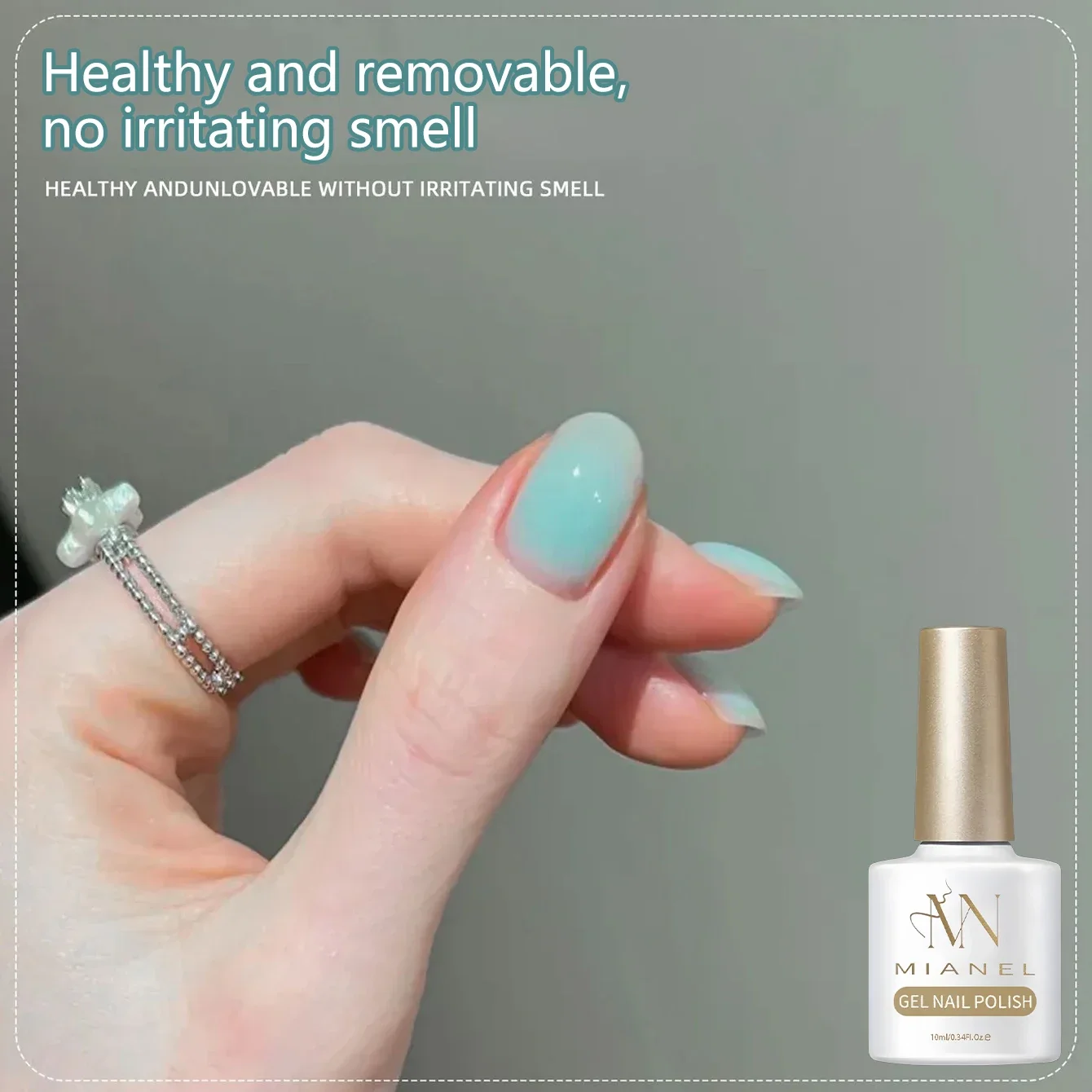 MIANEL 10ML 2026 Autumn/Winter Aquamarine Series Ice Blue Cat Eye Gel Polish – Flattering on All Skin Tones