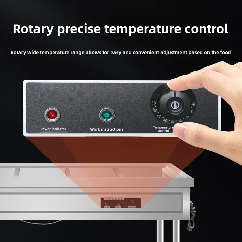 CX commercial stainless steel electric heating desktop fast food insulation table