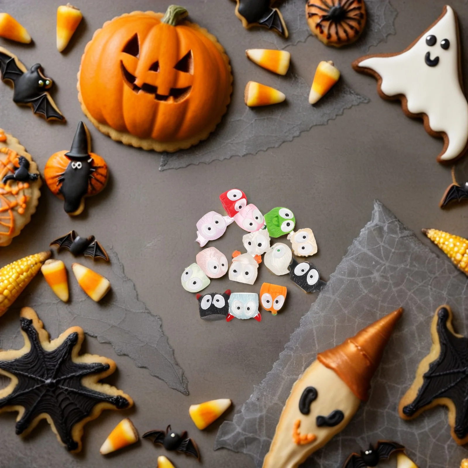 

14 Pcs Halloween Decorations Tiny Figurines Creative Table Home Display Resin Craft Desktop Mini Ornaments Cute House