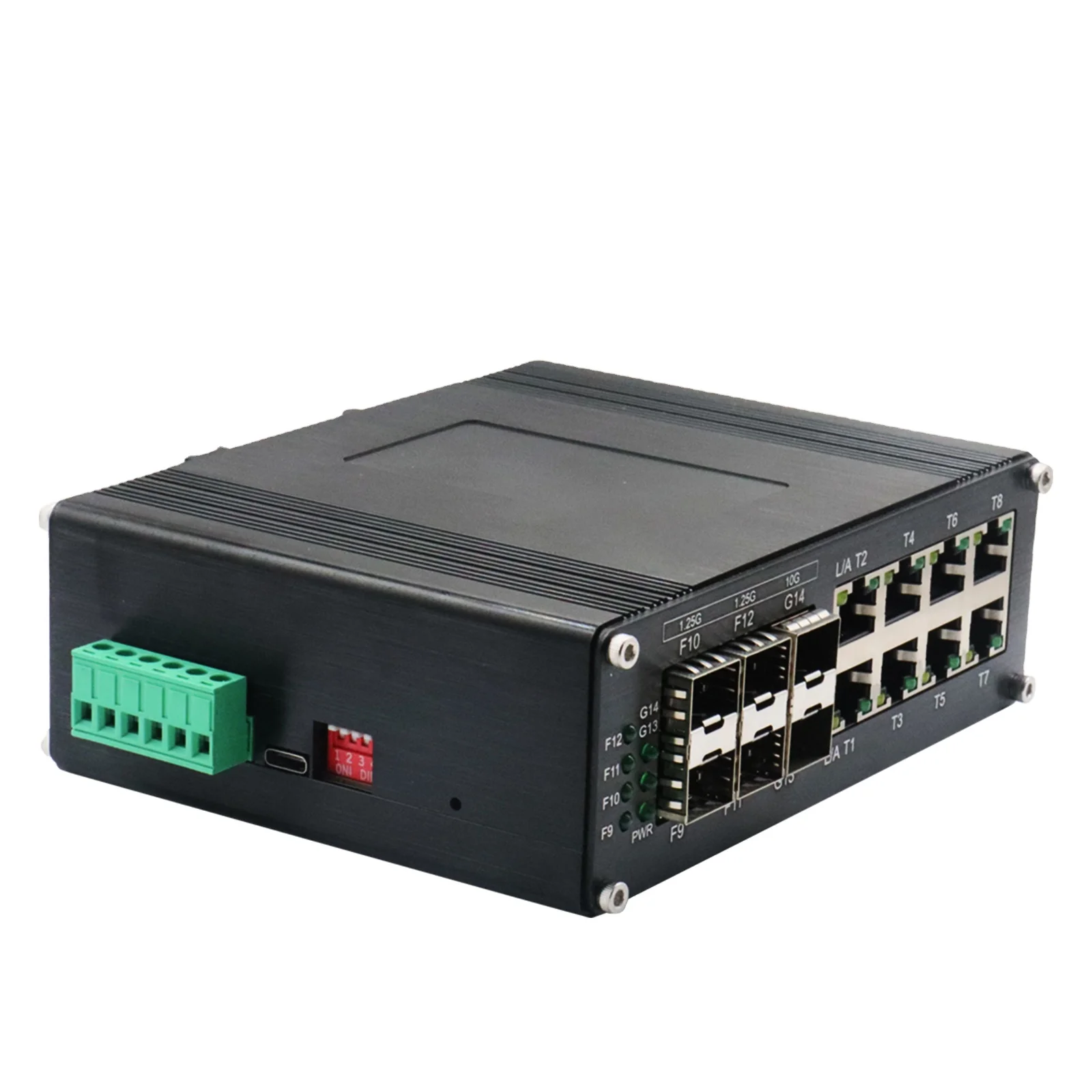 Industrial 8-Port Gigabit 4-Port SFP 2-Port 10G SFP+ Managed Switch for Data Center and Campus Network
