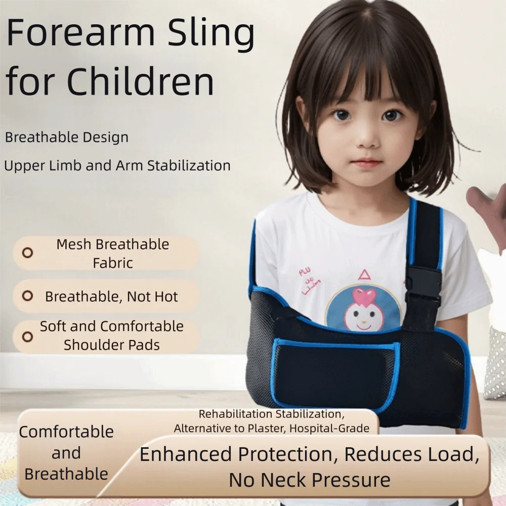 حمالة للذراع قابلة للتنفس، وسادات كتف سميكة، دعامة للساعد المحمولة، سهلة الارتداء، حزام قابل للتعديل، واقي ثابت للمعصم #2