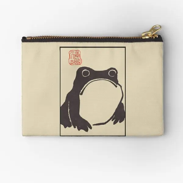 Grumpy Frog Japanese Matsumoto Hoji  Zipper Pouches Panties Small Cosmetic Coin Pure Pocket Men Wallet Packaging Socks Bag