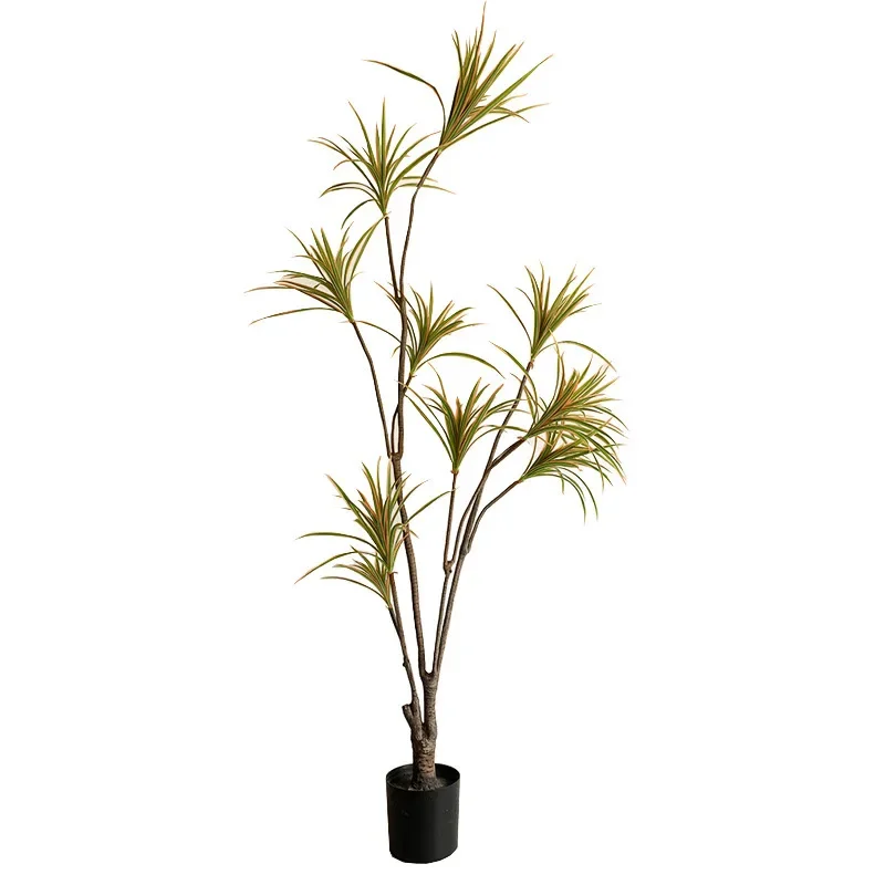 Large artificial plant potted plant Brazilian iron tree Dracaena shopping mall hotel window fake green plant