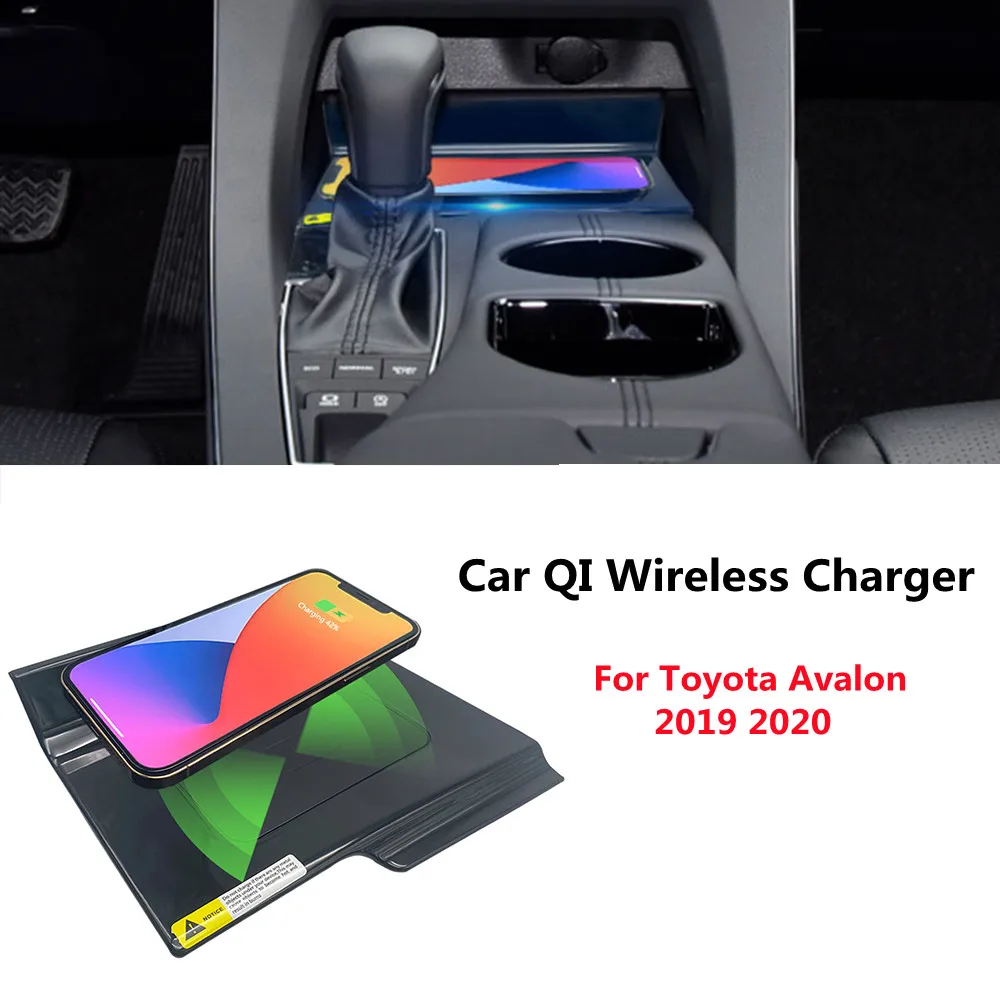 

15W Fast Charge Custom Car QI Wireless Charger For Toyota Avalon 2019 2020 2021 ABS Central Console Car Wireless Phone Charger