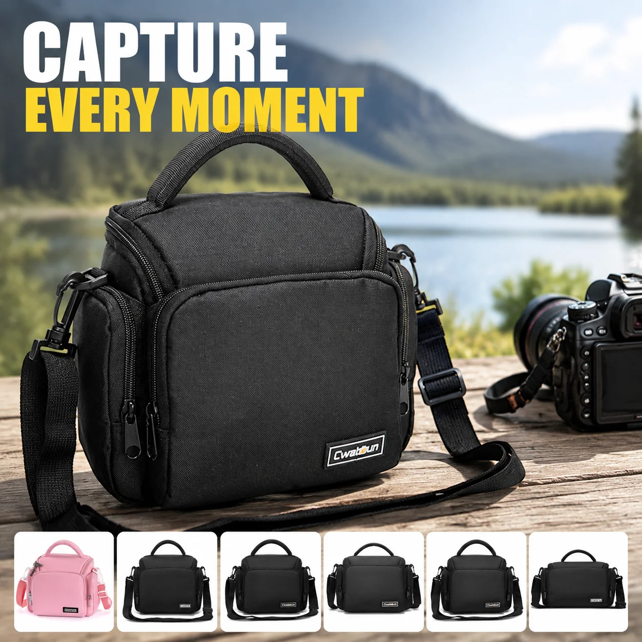 CADeN Camera Bag for DSLR Mirrorless Camera, Portable Shoulder Sling Case, Waterproof Photography Travel Bag for Sony Canon,