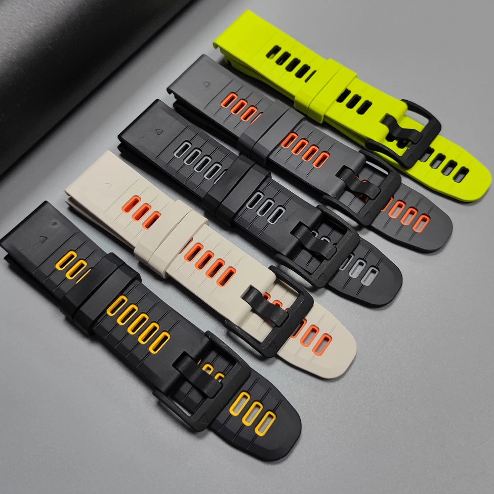 22/26mm Silicone Strap For Garmin Fenix 8 Pro 51MM E 47MM 7X 7 6X 6 5X 5 Plus Epix Gen 2 Enduro 3 2 Instinct 3 2X QuickFit Bands