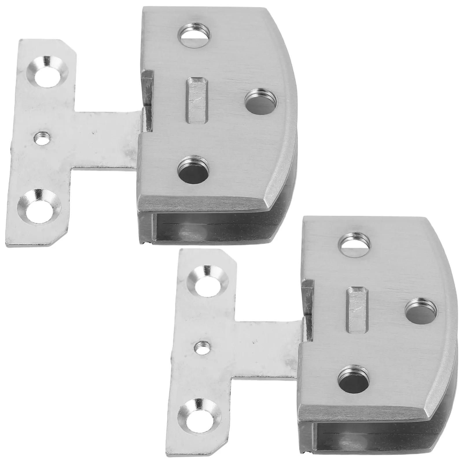 

2Pcs Flush Cabinet Hinge Clamps for Glass Doors Stainless Steel Heavy Duty Kitchen Bathroom Cabinet Door Hinge Replacement 8-9Mm