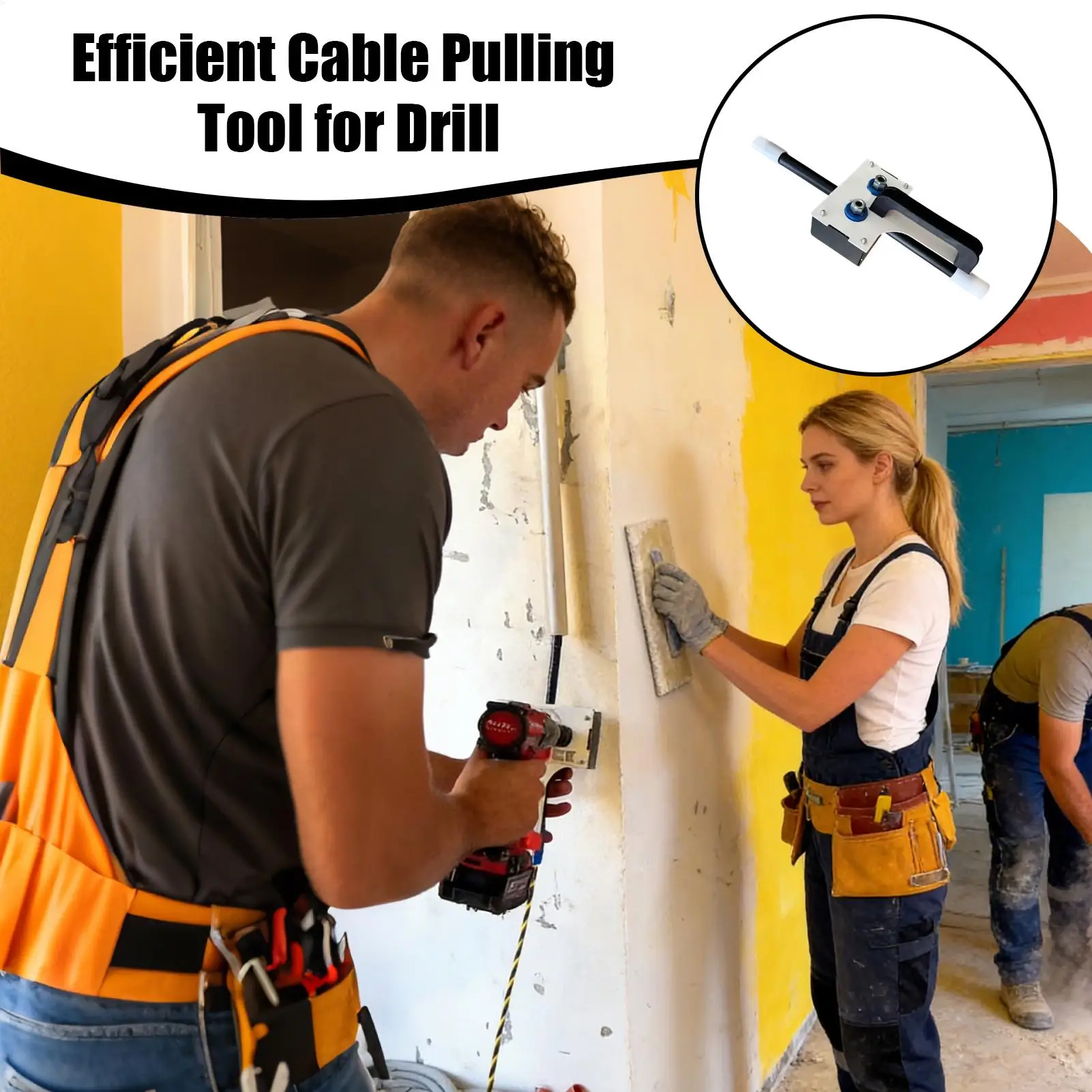 Wire Puller Heavy-duty Handheld Wiring Tools 8mm Wire Tugger For Electrician For Pipe Narrow Spaces Wall Underground Data Center
