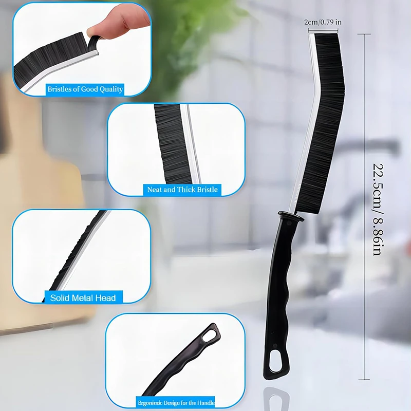 2 Pcs/set Cleaning Brush for Bathroom Shower Floor Tile Joint Dead Ends Durable Grout Gap Kitchen Cleaning Brush Tool