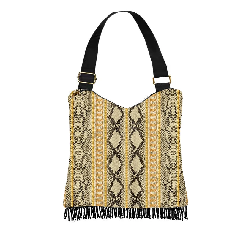 

Canvas crossbody bag animal patterns and leopard print custom Handbag artistic patterns women's single-shoulder bag gift