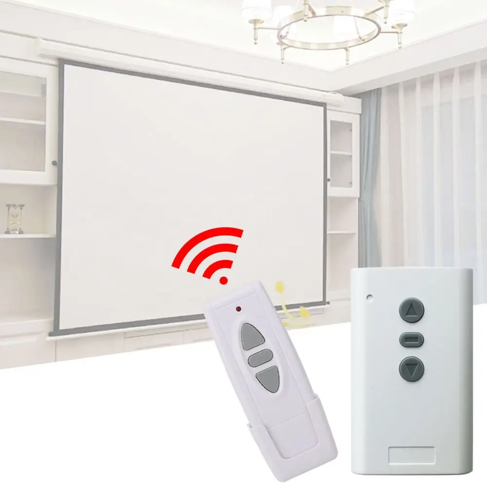 Self-Learning Code Remote Control Switch White Plastic Projector Screen Controller Handheld Remote Wireless Remote Controller