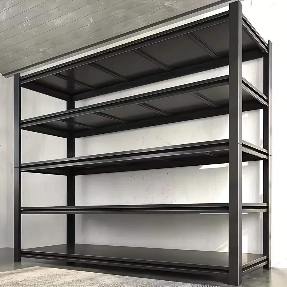 

Heavy-Duty Steel Storage Rack with a Capacity of 3000 Lbs, Featuring Five Tiers And Adjustable Shelving at a Height of 71.2 Inch