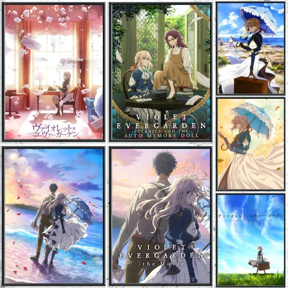 Beliebtes Anime-Poster „Violet Evergarden“, HD, wasserfest, selbstklebende Wandkunst – für mehrere Szenarien geeignet, Top-Geschenkidee