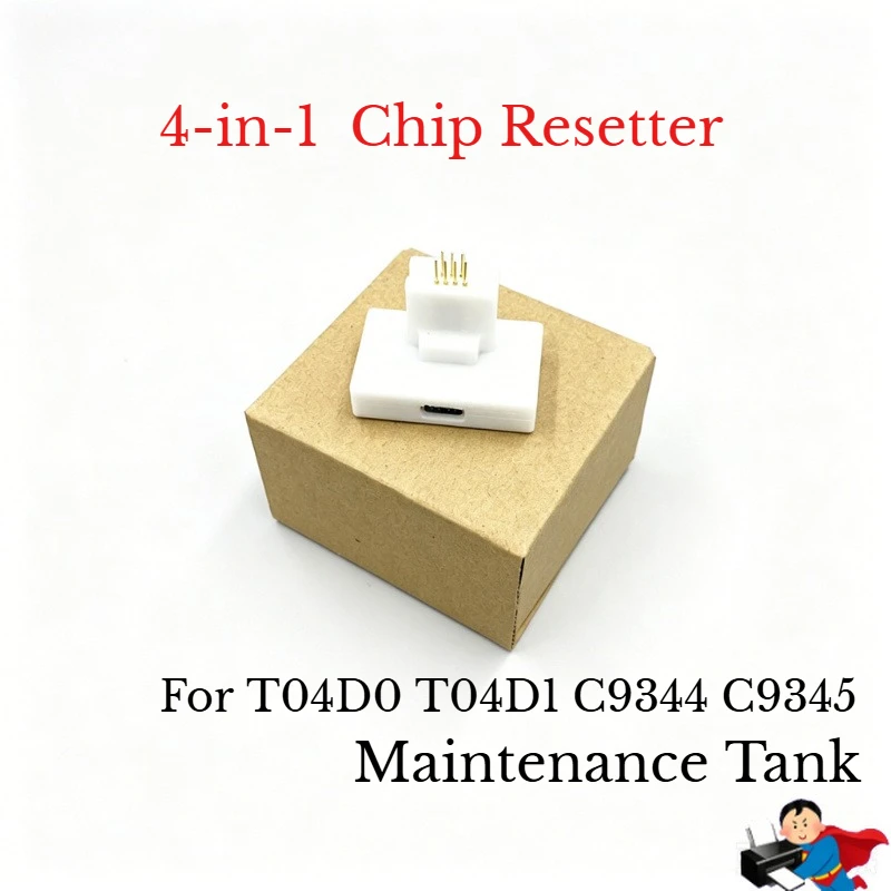 4-in-1 Maintenance Tank Chip Resetter use in T04D1 C9344 C9345 for Epson L8050 L15150 L6168 L6178 L6170 L3550 L3560 L5590