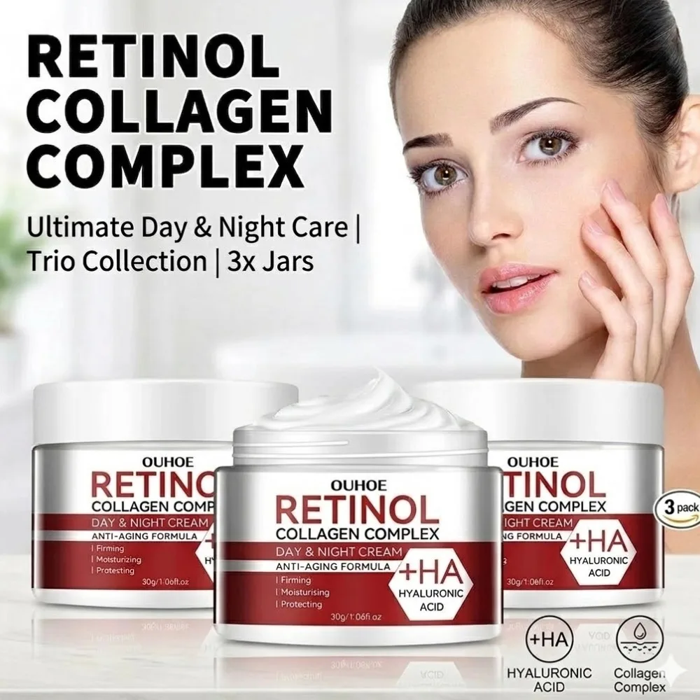1/2/3pcs Active Retinol Face Cream Anti-Aging Wrinkle Remover Lifting Firming Facial Cream Fade Fine Line Moisturizing Skin Care