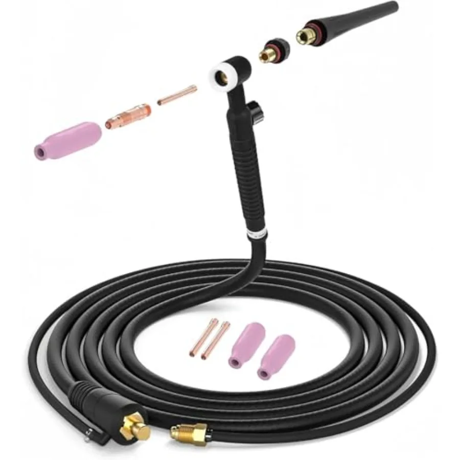 

Сварочная горелка TIG Reboot с кабелем 13 футов и гибкой головкой WP-17FV, аргоновая, с воздушным охлаждением, Lift TIG, 150А, коннектор 10-25мм² для Re